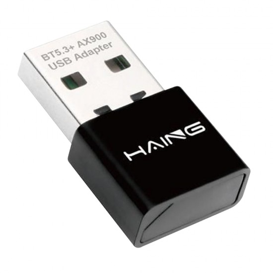 HAING BT5.3 AX900 DUAL BAND WIFI – DRIVER-FREE, PLUG & PLAY, AP MODE, 2.4/5.8GHZ, STRONG SIGNAL CONNECTIVITY WIRELESS USB ADAPTER WITH BLUETOOTH