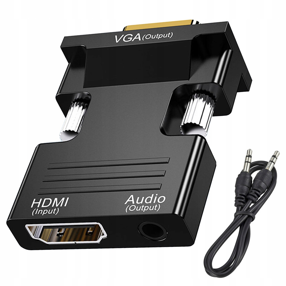 HDMI FEMALE TO VGA MALE CONVERTER WITH AUDIO OUTPUT ADAPTER - NUMBER ...