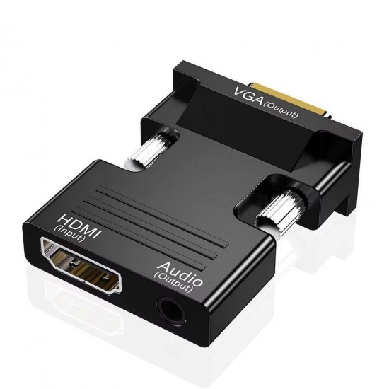 HDMI FEMALE TO VGA MALE CONVERTER WITH AUDIO OUTPUT ADAPTER