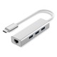 HUB WITH ETHERNET ADAPTER 4 IN 1 10/100/1000 MBPS TYPE C ADAPTER WITH 3.0 USB HUB 3 PORT