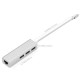 HUB WITH ETHERNET ADAPTER 4 IN 1 10/100/1000 MBPS TYPE C ADAPTER WITH 3.0 USB HUB 3 PORT