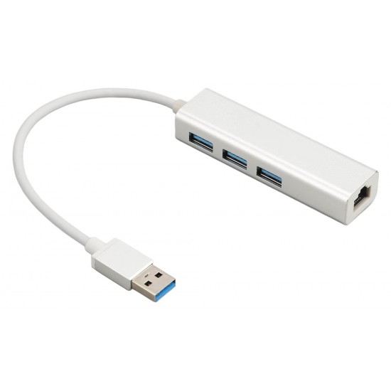 HUB WITH ETHERNET ADAPTER 4 IN 1 10/100/1000 MBPS TYPE C ADAPTER WITH 3.0 USB HUB 3 PORT