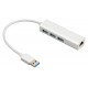 HUB WITH ETHERNET ADAPTER 4 IN 1 10/100/1000 MBPS TYPE C ADAPTER WITH 3.0 USB HUB 3 PORT