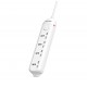 HUNTKEY DMA401 4-PORT UNIVERSAL STANDARD MAX 2500W-10A CHILD PROTECTIVE SHUTTER 3M POWER STRIP MK PLUG – WHITE