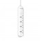 HUNTKEY DMA401 4-PORT UNIVERSAL STANDARD MAX 2500W-10A CHILD PROTECTIVE SHUTTER 3M POWER STRIP MK PLUG – WHITE