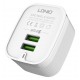 LDNIO A201 FAST CHARGER 2.4A DUAL USB 12W TYPE-C EU PLUG - 1M 