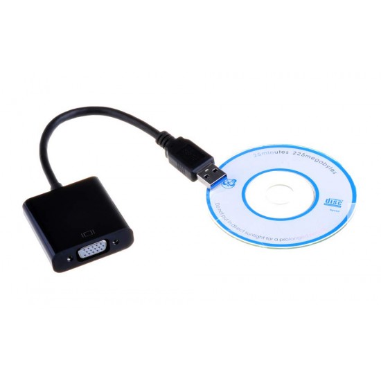 HIGH SPEED USB 3.0 TO VGA ADAPTER CONVERTER SUPPORT 2.0 WITH HIGH RESOLUTION