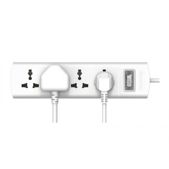 HUNTKEY SZM401 2500W FOUR UNIVERSAL STANDARD FLAME RETARDANT MATERIAL POWER STRIPS - 1.5M