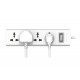 HUNTKEY SZM401 2500W FOUR UNIVERSAL STANDARD FLAME RETARDANT MATERIAL POWER STRIPS - 1.5M