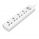 HUNTKEY SZM401 2500W FOUR UNIVERSAL STANDARD FLAME RETARDANT MATERIAL POWER STRIPS - 1.5M