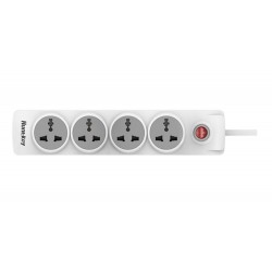 HUNTKEY SZN401 2500W 4 PORTS EU PLUG POWER STRIP FLAME RETARDANT MATERIAL - 1.8M