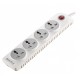 HUNTKEY SZN401 2500W 4 PORTS EU PLUG POWER STRIP FLAME RETARDANT MATERIAL - 1.8M