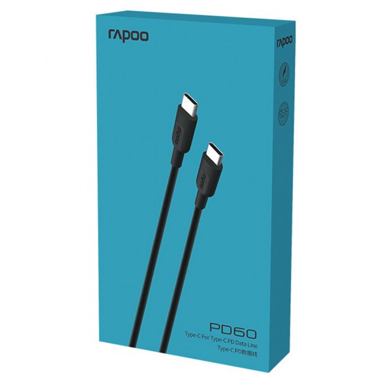 RAPOO PD60 480MBPS TYPE C FOR TYPE C PD DATA LINE CABLE - 1.5 M