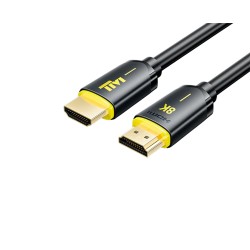 TWISTED MINDS PREMIUM HIGH SPEED 8K HDMI 2.1 48GBPS 24K GOLD PLATED DOUBLE SHIELDED CABLE - 2M