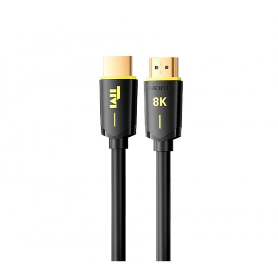 TWISTED MINDS PREMIUM HIGH SPEED 8K HDMI 2.1 48GBPS 24K GOLD PLATED DOUBLE SHIELDED CABLE - 2M