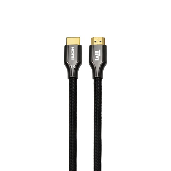TWISTED MINDS TM-Z8KHDMI-2M HDMI 2.1 48GBPS 8K RESOLUTION 60HZ ZINK ALLOY 4K 120HZ DOUBLE SHIELDED 8K CABLE - 2M