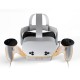DOBE TY-3867 META QUEST 2, QUEST 3 & QUEST 3S VR HEADSETS AND CONTROLLER BATTERIES MULTI-FUNCTIONAL CHARGING DOCK - WHITE