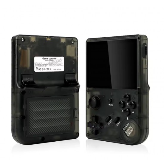 BATTLEXP R350 TRANSPARENT COLOR 3.5 INCH IPS SCREEN 64GB MINI PORTABLE VIDEO PLAYER MORE THAN 15000 GAMES RETRO PORTABLE VIDEO GAME CONSOLE - BLACK