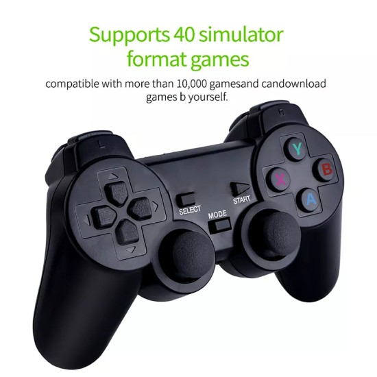 GAMESTICK M8 VIDEO GAME CONSOLE 2.4G WIRELESS CONTROLLER GAMEPAD 4K WITH 10000 BUILT IN GAMES FOR PS1/ATARI/GB/FC/CPS 