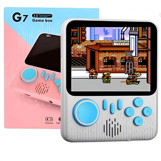 G7 GAME BOX 3.5-INCH PORTABLE WITH 666 BUILT-IN GAMES & TWO-PLAYER TV OUTPUT RETRO HANDHELD CONSOLE - GRAY