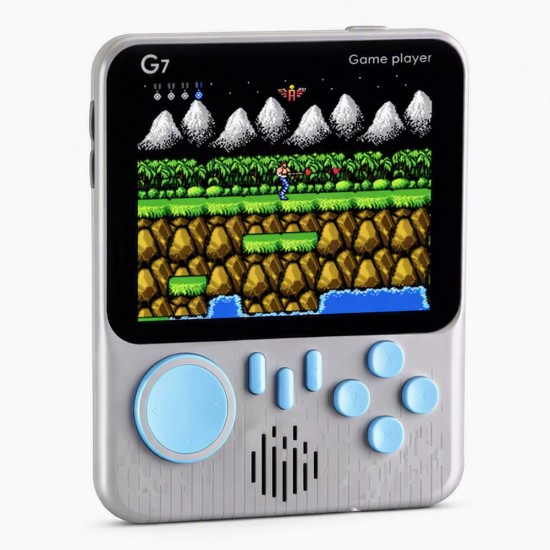 G7 GAME BOX 3.5-INCH PORTABLE WITH 666 BUILT-IN GAMES & TWO-PLAYER TV OUTPUT RETRO HANDHELD CONSOLE - GRAY
