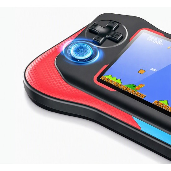 GAMEJOY STICK Q12 HANDHELD RETRO WITH 3.5-INCH DISPLAY AND 500 BUILT-IN GAMES REMOTE SENSING GAME CONSOLE - RED/BLUE