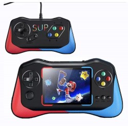 GAMEJOY STICK Q12 HANDHELD RETRO WITH 3.5-INCH DISPLAY AND 500 BUILT-IN GAMES REMOTE SENSING GAME CONSOLE - RED/BLUE
