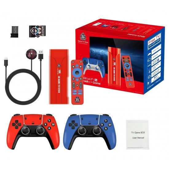 GAMER G1 DUAL SYSTEM RETRO VIDEO GAME CONSOLE ANDROID 13.0 28,000+ GAMES 10K HDR 64GB WITH DUAL 2.4GHZ WIRELESS CONTROLLERS GAME TV STICK