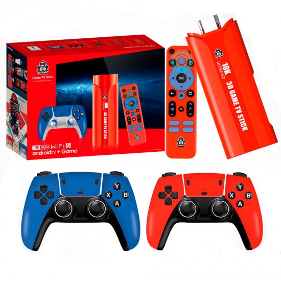 GAMER G1 DUAL SYSTEM RETRO VIDEO GAME CONSOLE ANDROID 13.0 28,000+ GAMES 10K HDR 64GB WITH DUAL 2.4GHZ WIRELESS CONTROLLERS GAME TV STICK