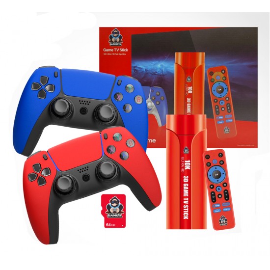 GAMER G1 DUAL SYSTEM RETRO VIDEO GAME CONSOLE ANDROID 13.0 28,000+ GAMES 10K HDR 64GB WITH DUAL 2.4GHZ WIRELESS CONTROLLERS GAME TV STICK