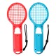 DOBE TENNIS RACKET FOR NINTENDO SWITCH JOY-CON - NEON RED/BLUE