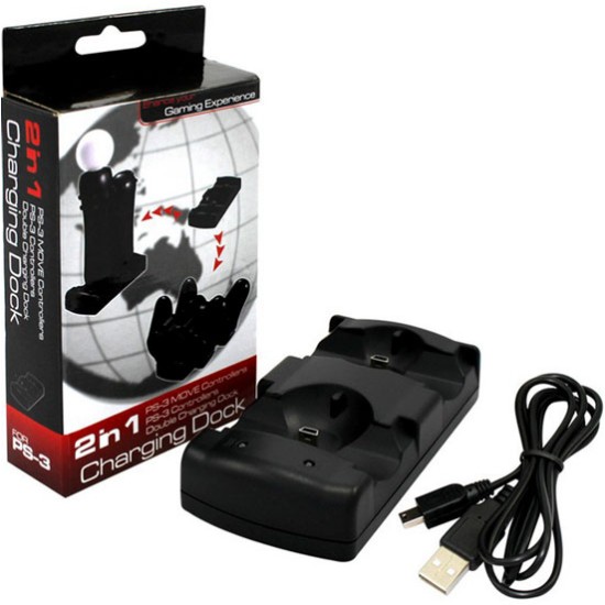 CHARGING DOCK 2 IN 1 FOR PS3 JL-P3001