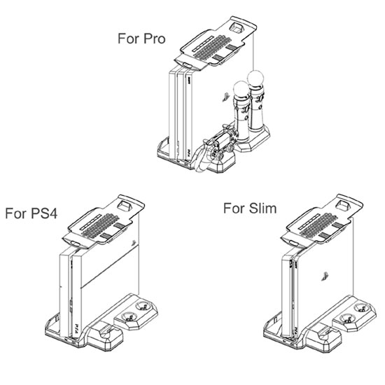 DOBE MULTI-FUNCTION COOLING STAND FOR VR  PS4 SERIES