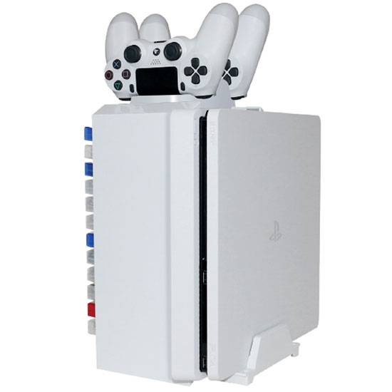 DOBE MULTIFUNCTIONAL STORAGE STAND KIT FOR PS4 SERIES  X-ONE S WHITE
