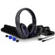 DOBE 5 in 1 GAME PACK FOR PS4 SERIES ( HEADSET-STORAGE STAND-DUAL CHARGE DOCK-GRIPS-CHARGING CABLE ) 