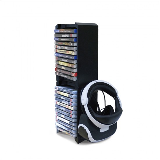 DOBE PS4 AND XBOX MULTIFUNCTIONAL VERTICAL STAND STORAGE KIT WITH CD STORAGE 