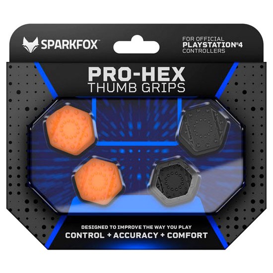 SPARKFOX PRO-HEX THUMB GRIPS FOR OFFICIAL PLAYSTATION 4 CONTROLLERS - 4 PACK