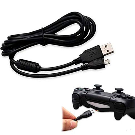 SONY EXTENDED LENGTH 2 METERS CHARGING CABLE FOR DUAL SHOCK CONTROLLERS FOR PLAYSTATION 4