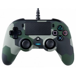 NACON VIBRATION MOTORS 3.5 MM HEADSET JACK WIRED COMPACT CONTROLLER FOR PS4 - CAMO GREEN