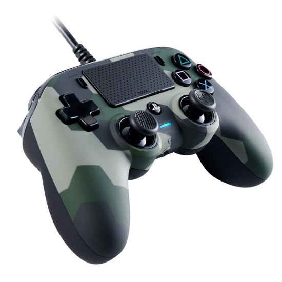 NACON VIBRATION MOTORS 3.5 MM HEADSET JACK WIRED COMPACT CONTROLLER FOR PS4 - CAMO GREEN