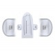 DOBE TP5-3528 TYPE-C 5V 2A WITH RGB COLOR ATMOSPHERE LIGHT CIRCLE FOR PS5 SLIM CONSOLE MULTLFUNCTIONAL COOLING CHARGING DOCK STATION - WHITE