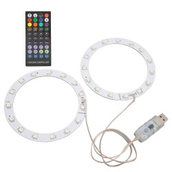 PS5 RGB LED LIGHT WITH 8 COLORS ROUND MUSIC SYNCHRONIZATION LED STRIP LIGHT DIY WITH REMOTE DECORATION ACCESSORIES FOR PLAYSTATION 5 CONSOLE