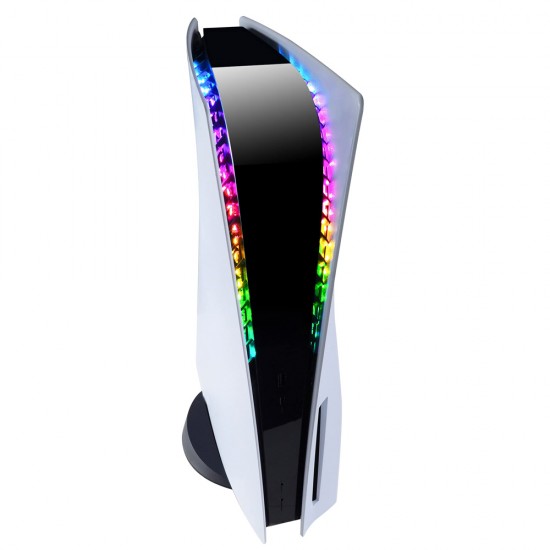 PS5 RGB LED LIGHT WITH 8 COLORS ROUND MUSIC SYNCHRONIZATION LED STRIP LIGHT DIY WITH REMOTE DECORATION ACCESSORIES FOR PLAYSTATION 5 CONSOLE