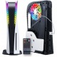 PS5 RGB LED LIGHT WITH 8 COLORS ROUND MUSIC SYNCHRONIZATION LED STRIP LIGHT DIY WITH REMOTE DECORATION ACCESSORIES FOR PLAYSTATION 5 CONSOLE