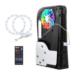 PS5 RGB LED LIGHT WITH 8 COLORS ROUND MUSIC SYNCHRONIZATION LED STRIP LIGHT DIY WITH REMOTE DECORATION ACCESSORIES FOR PLAYSTATION 5 CONSOLE