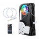 PS5 RGB LED LIGHT WITH 8 COLORS ROUND MUSIC SYNCHRONIZATION LED STRIP LIGHT DIY WITH REMOTE DECORATION ACCESSORIES FOR PLAYSTATION 5 CONSOLE