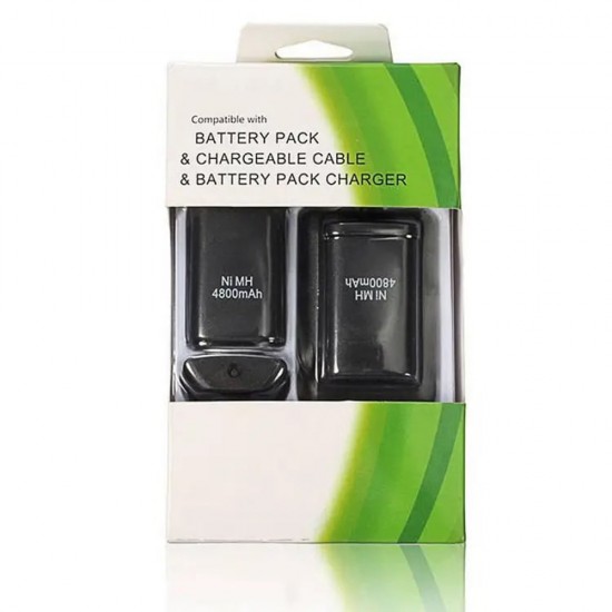 XBOX 360 4 IN 1 BATTERY PACK 4800 MAH 1.5 M WIRELESS CHARGING KIT
