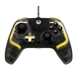 GAMESIR KALEID FLUX ENHANCED RGB LIGHTING HALL EFFECT JOYSTICK FOR XBOX SERIES X S ONE WINDOWS 10 11 PC WIRED GAMING CONTROLLER - TRANSPARENT BLACK/YELLOW