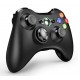 XBOX 360 2.4GHZ DOUBLE SHOCK PRECISE JOYSTICK WIRELESS CONTROLLER - GLOSSY BLACK 