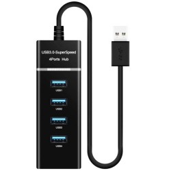 USB 3.0 Hub with 4 Ports 30cm Model 303 – Black 